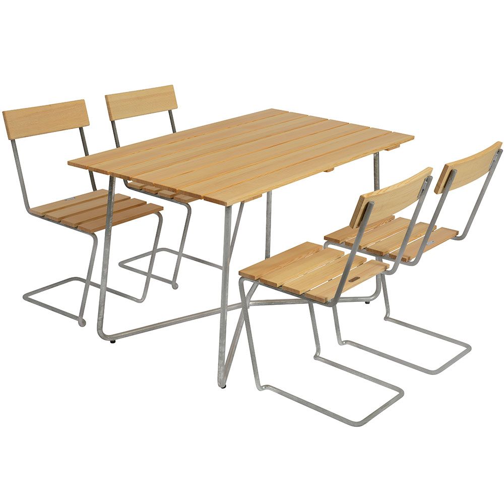 B25 Bord 70 X 120 cm furu Grythyttan Stålmöbler