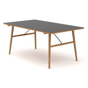 Hekla bord 168x95cm svartoljet eik