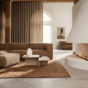 Catena Sofa Armrest Left L400 - Wool Boucle - Sugar Kelp