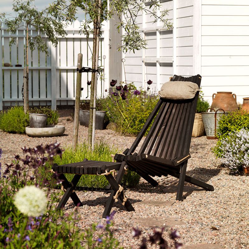 Ribbon hvilestol svart Brafab