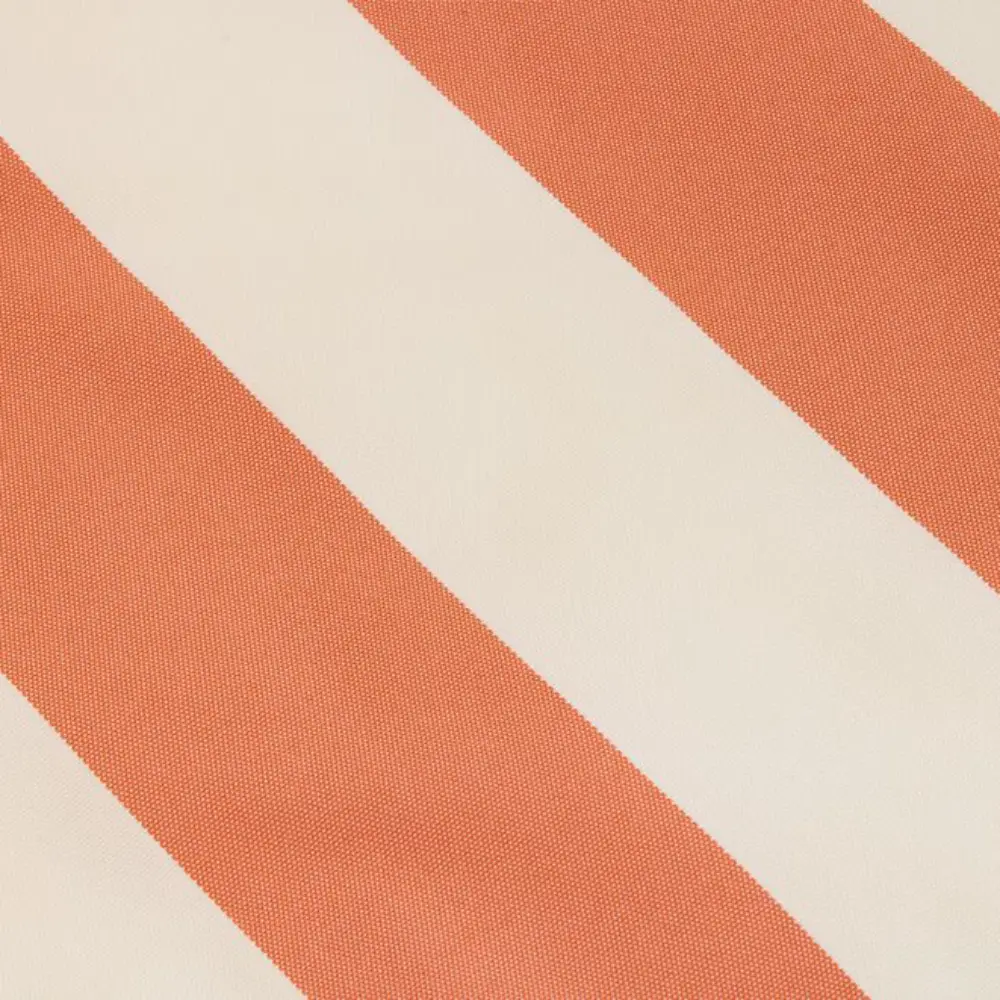 sirkelpute dekorativ pute stripe oransje kremfarget