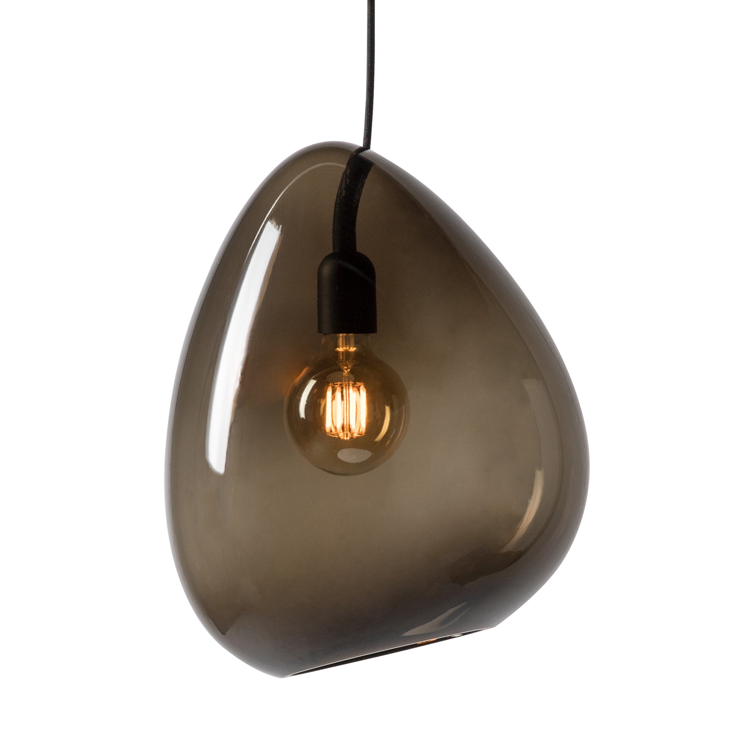 Ocean Pendel D317 Røykfarget glass