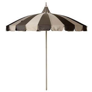 Parasoll Ø240 cm Beige/Brun stripete