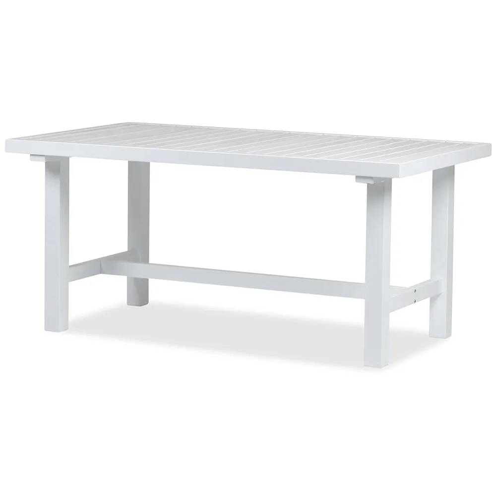 80x142cm H: 65.5cm bord aluminium hvid 