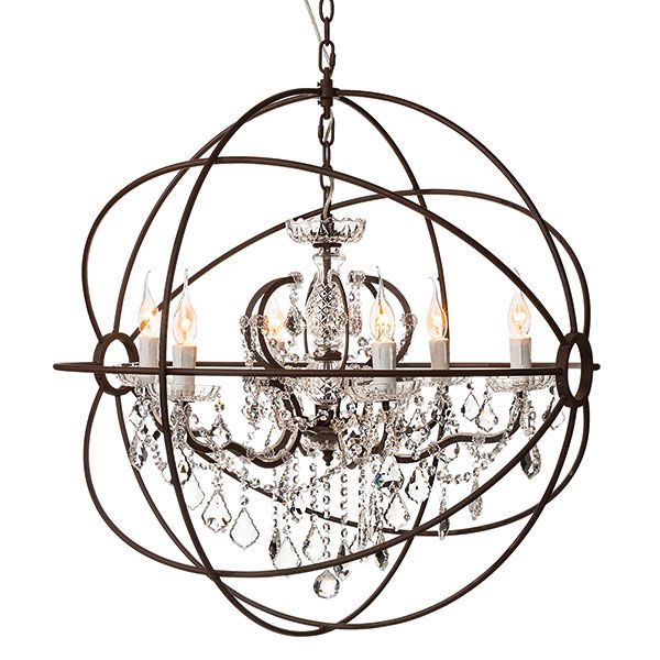 Krystallkrone Rome antikk rust 80 cm Artwood