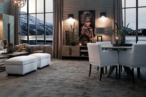 Vitrineskap Vancouver grå Artwood