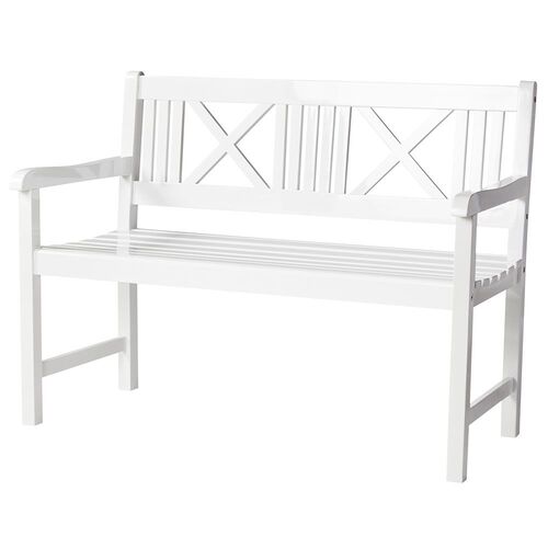Rosenborg 120 cm Bænk hvid 