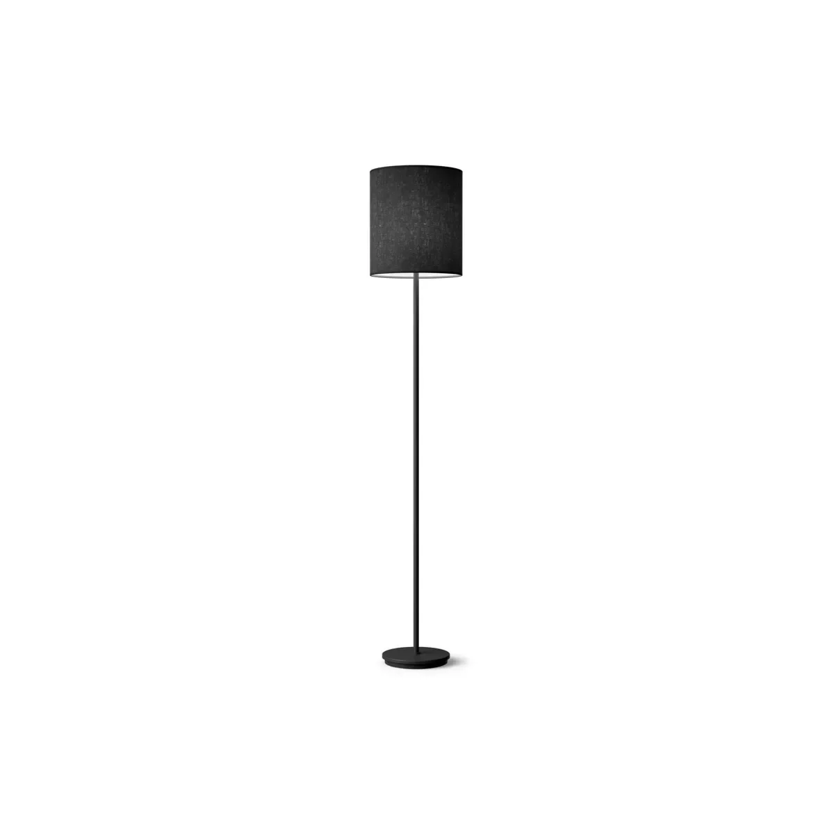 Dual gulvlampe metall svart struktur