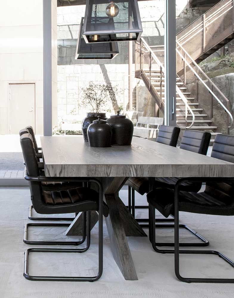 Hunter spisebord 130 cm antikkgrå Artwood