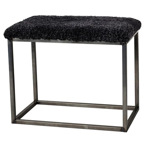 Palle Benk saueskinn 60x35 cm Darkgrey/Steel