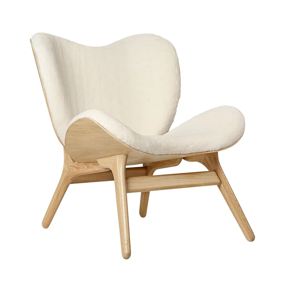A Conversation Piece Lounge stol Oak/Teddy White