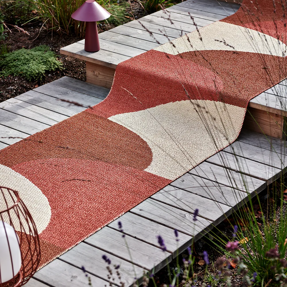 Hill teppe Brick/Rust/Cream 70 x 360cm