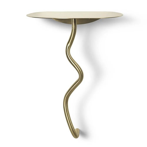 Curvature Wall Table - Brass