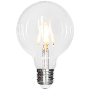 Filament Lyskilde LED-dimbar globus E27 4W Ø95mm Transparent 