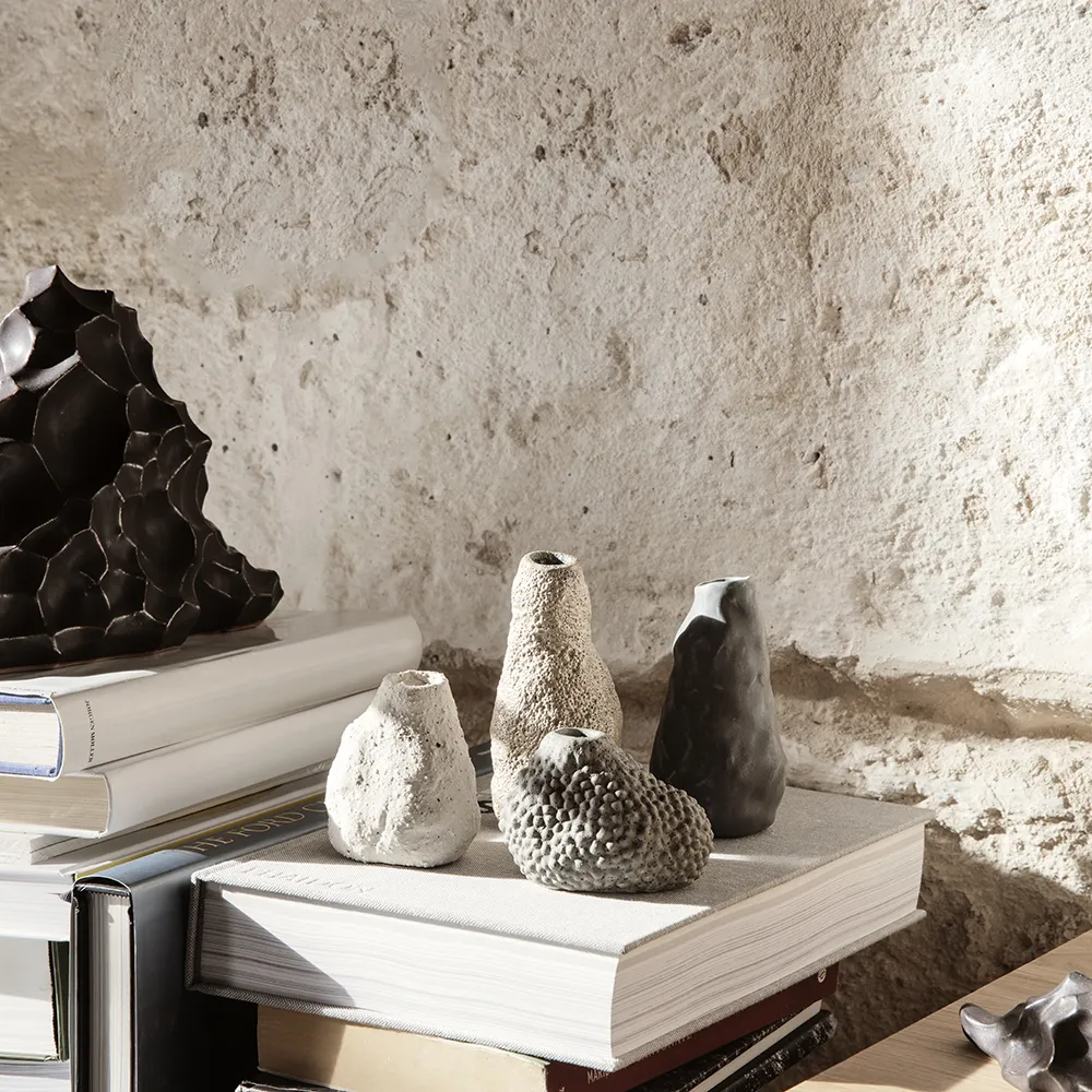 Vulca Mini Vase - Off-white stone