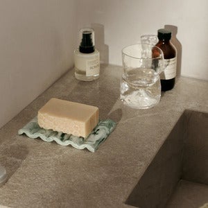 Mist Soap Dish - Emerald Off-white