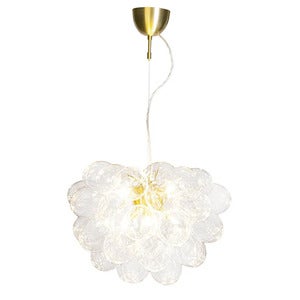 Gross taklampe Ø50cm Messing/klart glass