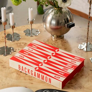 Backgammon Art of Red/Cream