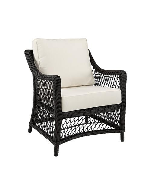 Marbella lenestol svart vridd kunstrotting Artwood