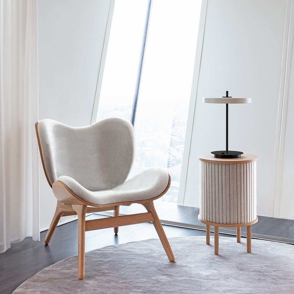 Asteria table Bordlampe Ø31 cm Pearl White/Black Stem