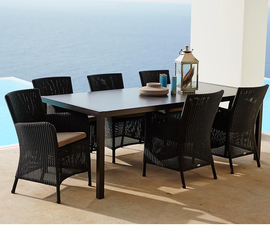 Hampsted karmstol kunstrotting svart