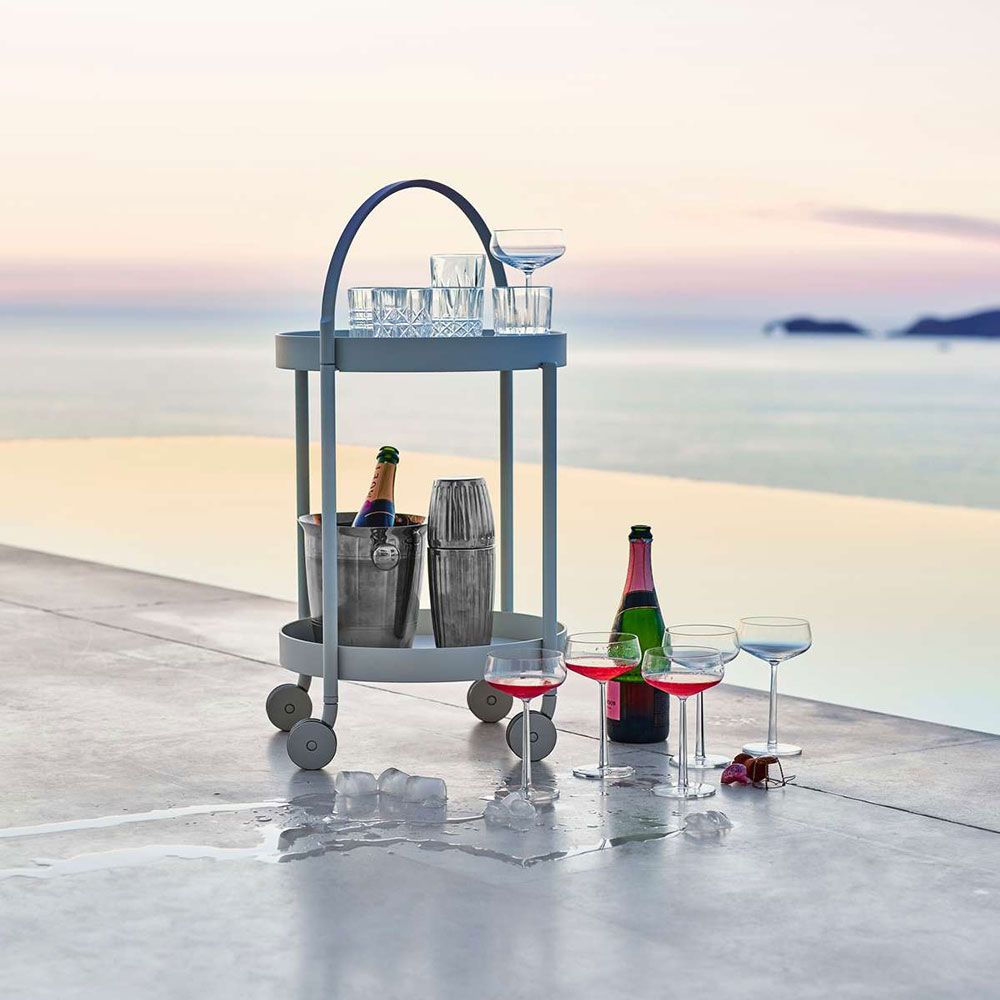 Roll Vogn / Sidebord Hvit