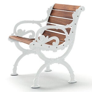 Lenestol Byarum / g:hvit / v:oljet mah. Byarums Bruk