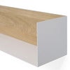  U shelf 55x20 cm eik/hvit metall