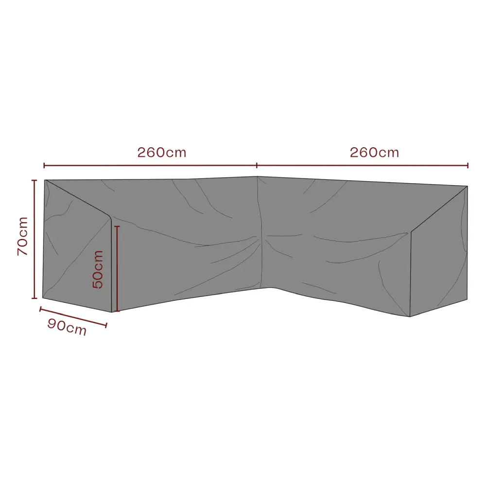 Møbeltrekk Hjørnesofa 260/260x70x90 cm waterproof