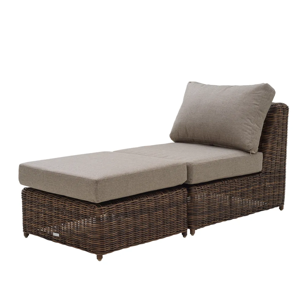 Glendon ottoman  Dark brown / Soft moose