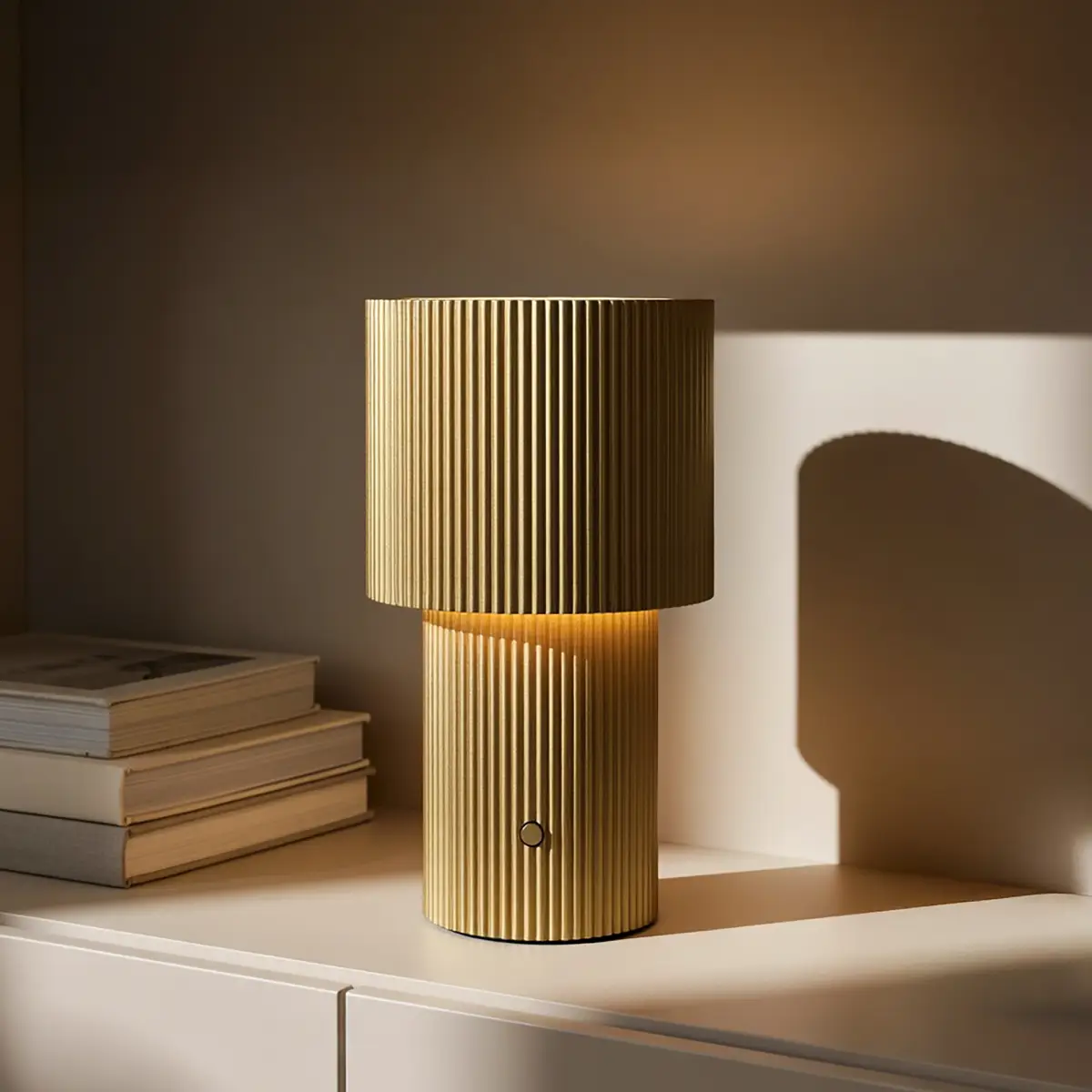 Iluma bærbar bordlampe Ø12,2 x H22,1 cm metall gull