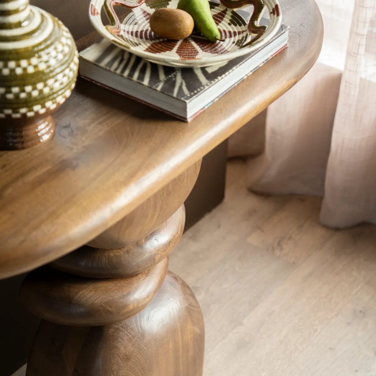 Console table Sui 120x40x80 cm Mangotre Brun