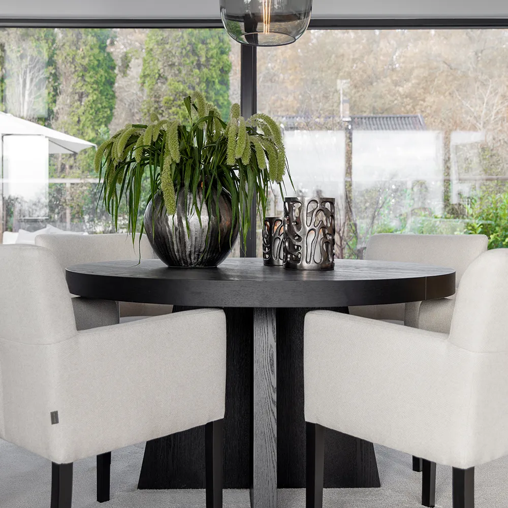 Trent utvidbart spisebord 130–250 X 130 cm svart Artwood