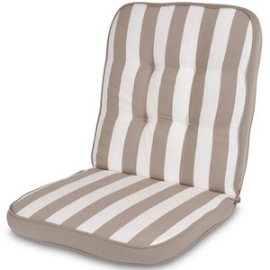 Högvik woodline Pute Taupe/Hvit