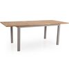 Lyon spisebord 92 x 194–252 cm kaki/teak Brafab