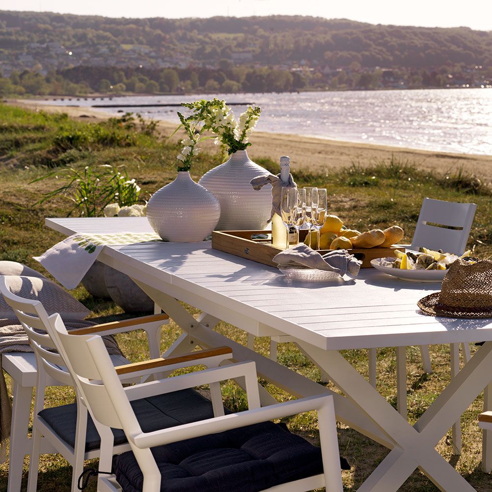 Hillmond bord 100 X 240/310 cm svart Brafab