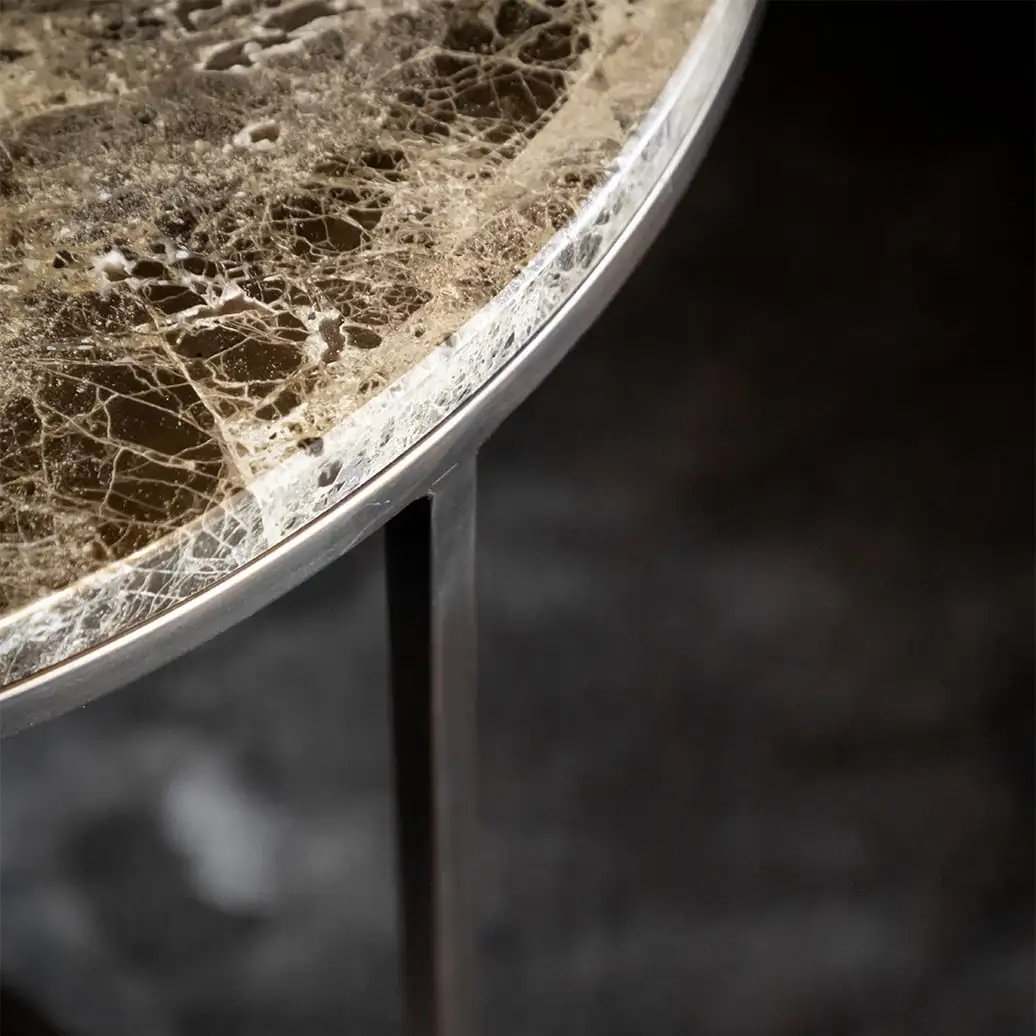 Cedes salongbord brun marmor Ø100 cm Artwood