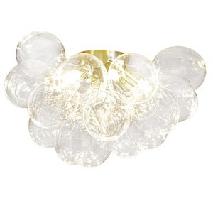 Gross taklampe  Ø50 cm messing/klarglass