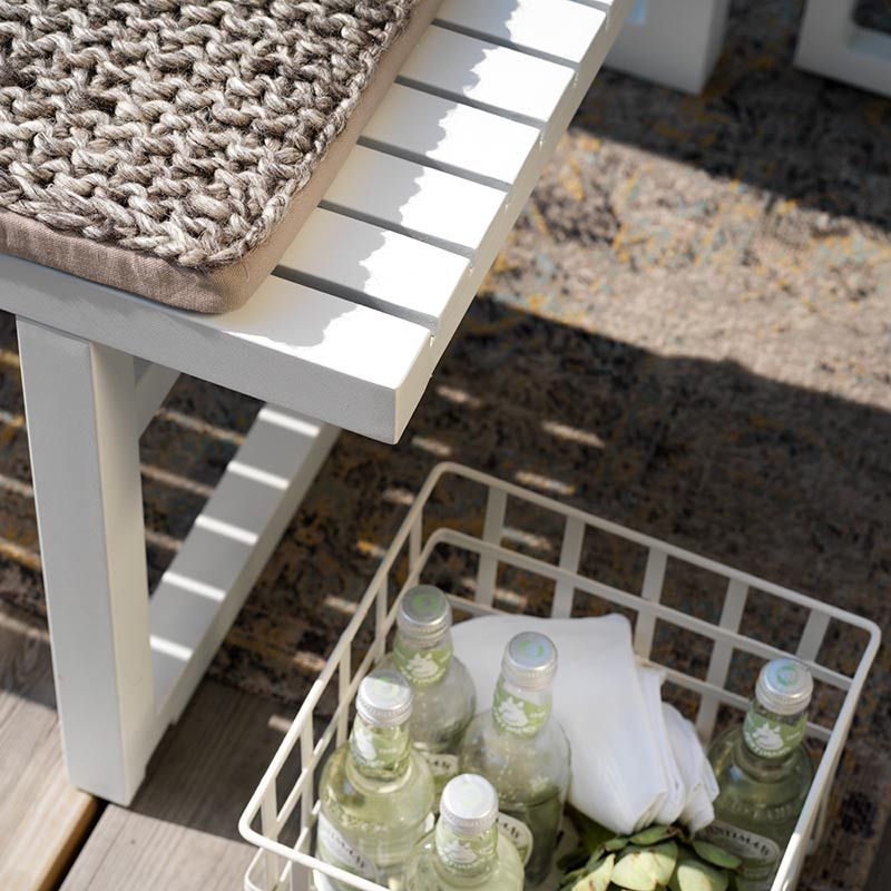 Vevi benk 41 x 105 cm hvit Brafab