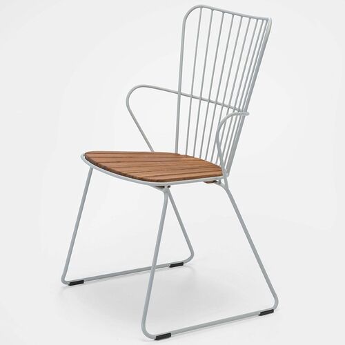 Paon spisestol hvit/taupe stål 