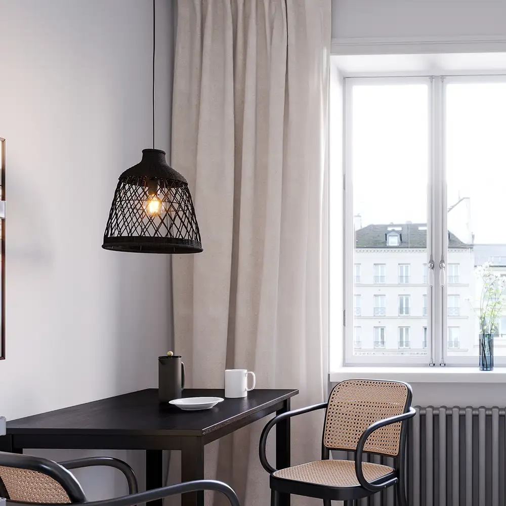 Lucena Taklampe Ø34 cm Sort