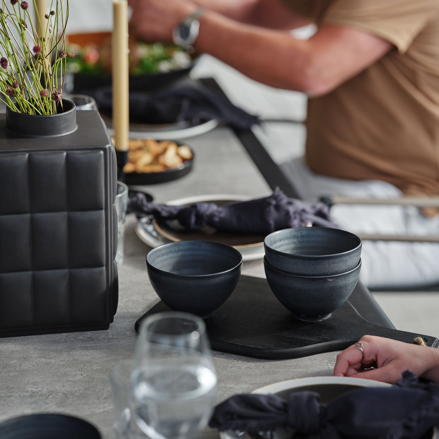 Lyra spisebord 100 x 220 cm med glass Brafab