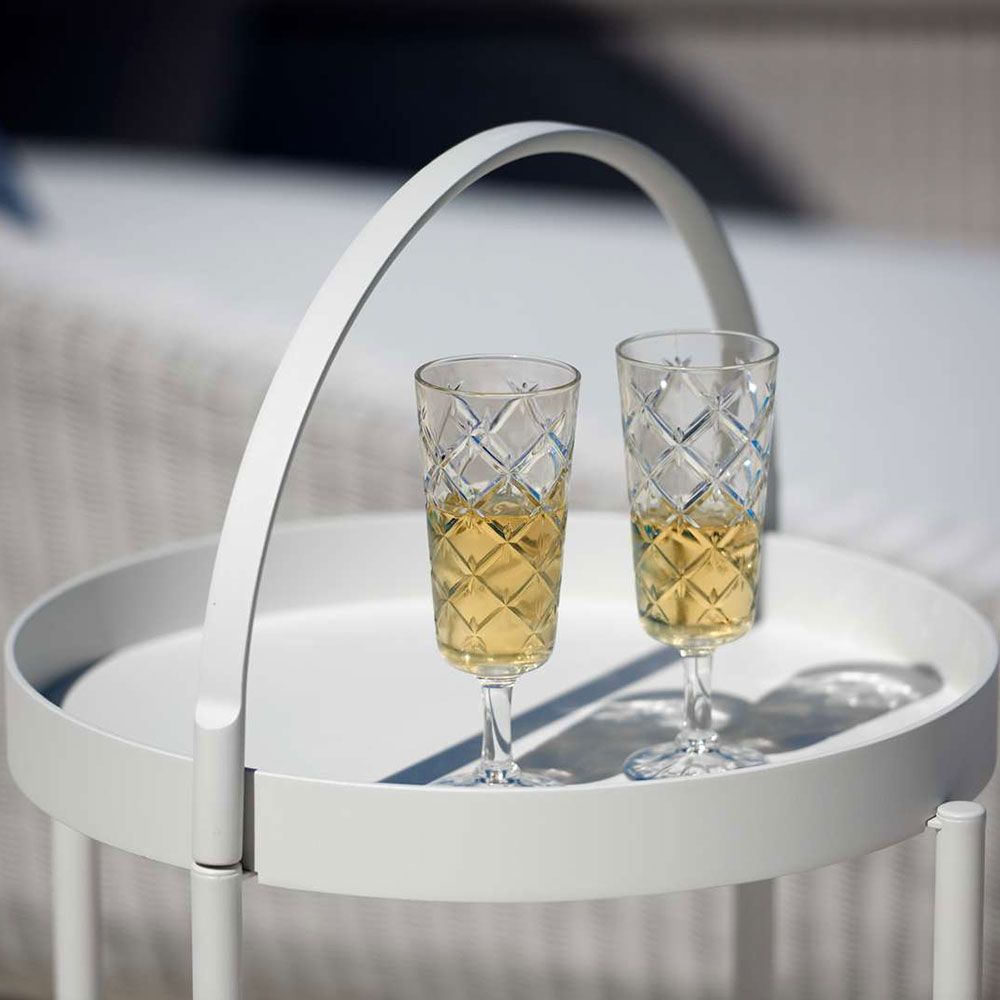 Roll Vogn / Sidebord Hvit