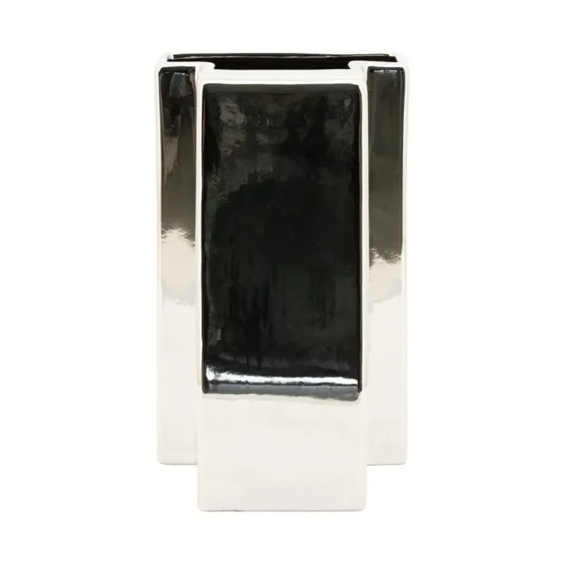 Silv 2 Vase 22x20,5x35,3 cm Leirtøy Sølv
