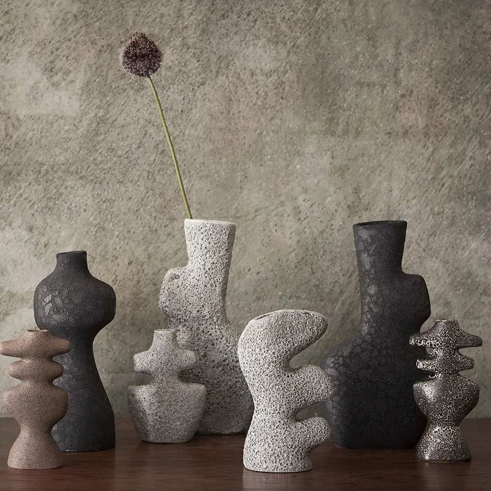 Yara Candle Holder - Large - Dark Sand