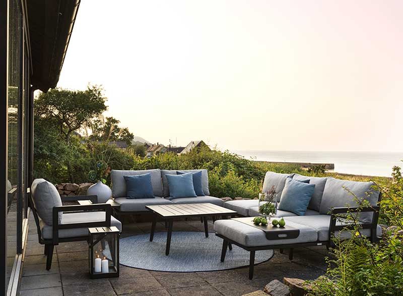 Villac sofagruppe svart Brafab