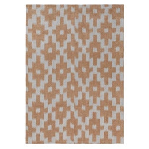 Ikat Kjøkkenhåndkle - Mist Blue/Terracotta