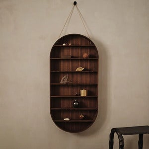 Oval Dorm Hylle - Smoked Oak
