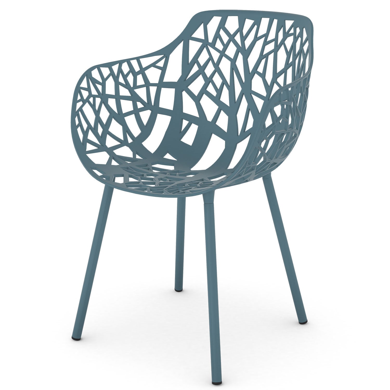 Fast, Forest Stol med armlener Blue Teal