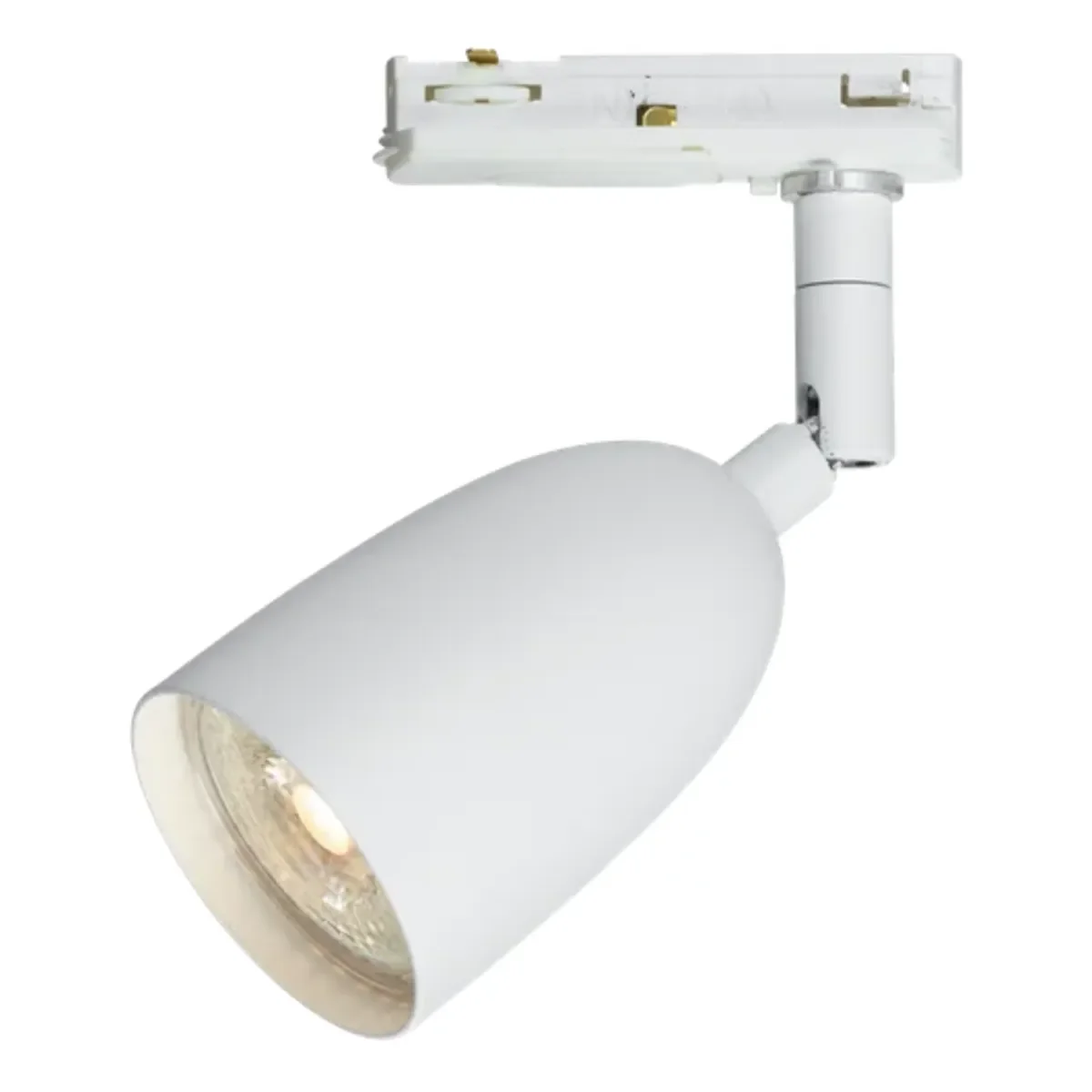 Radiell spotlight Global 1-fas metall hvit struktur/matt hvit